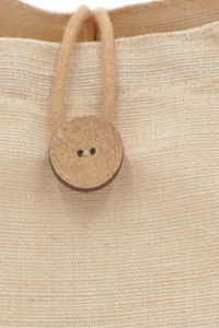 Wooden Button With Cotton Loop
